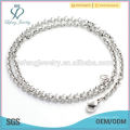 Elegante silberne Farbe Perlenkette mit Karabinerverschluss, einzigartige Halskette für Frauen China Hersteller